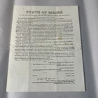 Civil War Broadside State of Maine Act Bounties for Soldiers February 1864 RARE