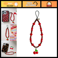 Cute Beaded Phone Charm Lanyard Wristlet Strap - Handmade Cell Phone Accessory