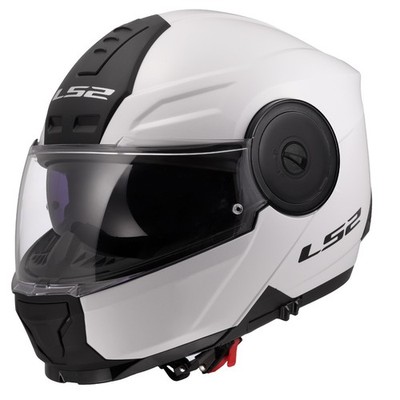 LS2 Horizon II Modular Motorcycle Helmet Gloss White Medium
