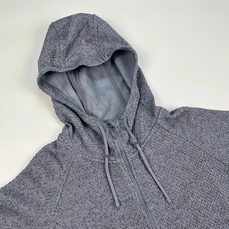 Columbia Hoodie Womens Medium Grey Fleece Activewear Textured Full Zip Pullover image 3