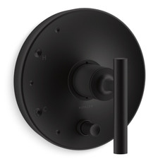 Kohler K-T14501-4-BL Purist Rite-Temp valve trim with push-button, Matte Black