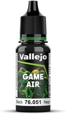 Vallejo 76051 Paint 17ml Bottle Black Game Air