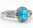 Heat Treated 1CT Blue Topaz 925 Sterling Silver Ring Jewelry Sz 6 I2-7 — photo 2