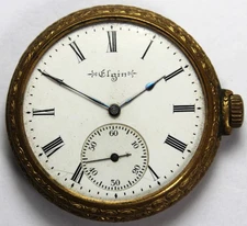 1905 Elgin Grade 315 12s 15j Gold-Plate Pocket Watch - Parts/Repair