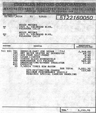 1962 Dodge Dart Ram Charger Sedan Mfg Retail Window On 65 Lb Paper Copy