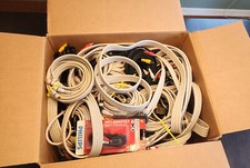 Audio Video AV Cables 20lbs Box of RCA Component Coax s-video adapter cbl etc