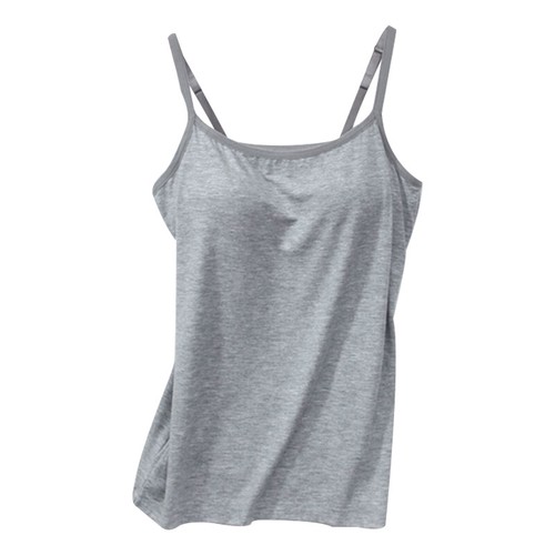 Women's Tank Tops Adjustable/Slim Strap Camisole With Built in Shelf Bra Vest AU - Picture 12 of 16