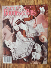 Antique Crochet Booties  Bibs - Annie's Attic - 1994 - 12 projects