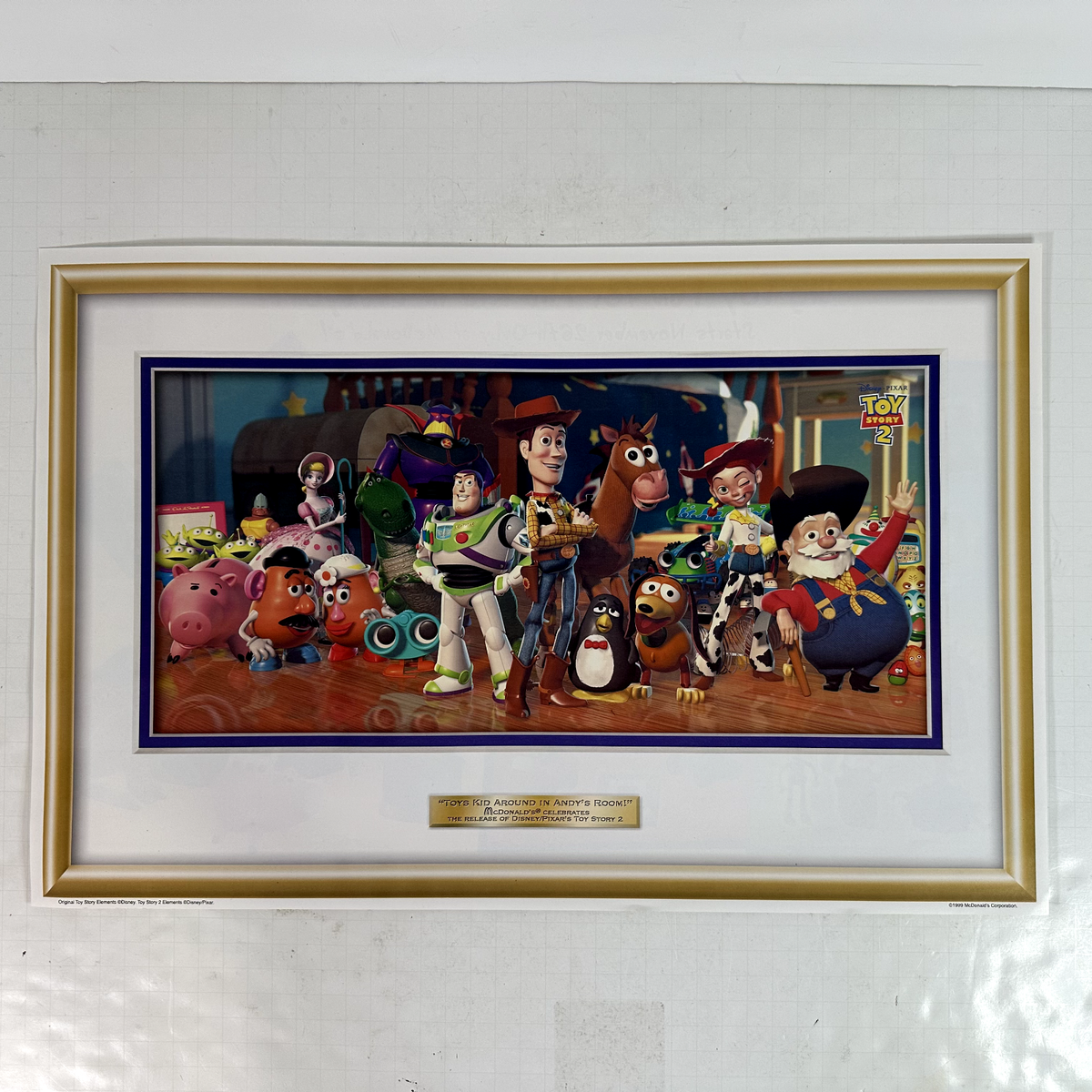 Vintage TOY STORY 2 x McDONALDS Promo Ad Movie Poster 1999 4 to