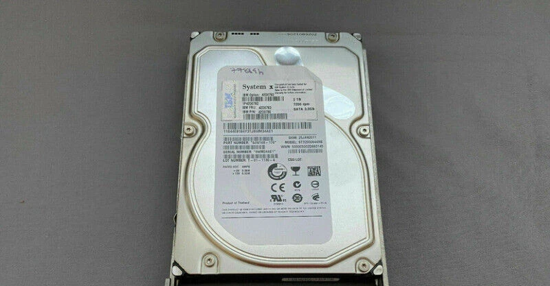 IBM 2TB 7200 RPM SATA 3.5" HARD DISK HDD HARD DRIVE 42D0782 42D0786 42D0783 - Bild 2 von 3