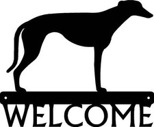Greyhound Dog Welcome Sign - Made in America - Outdoor Decor
