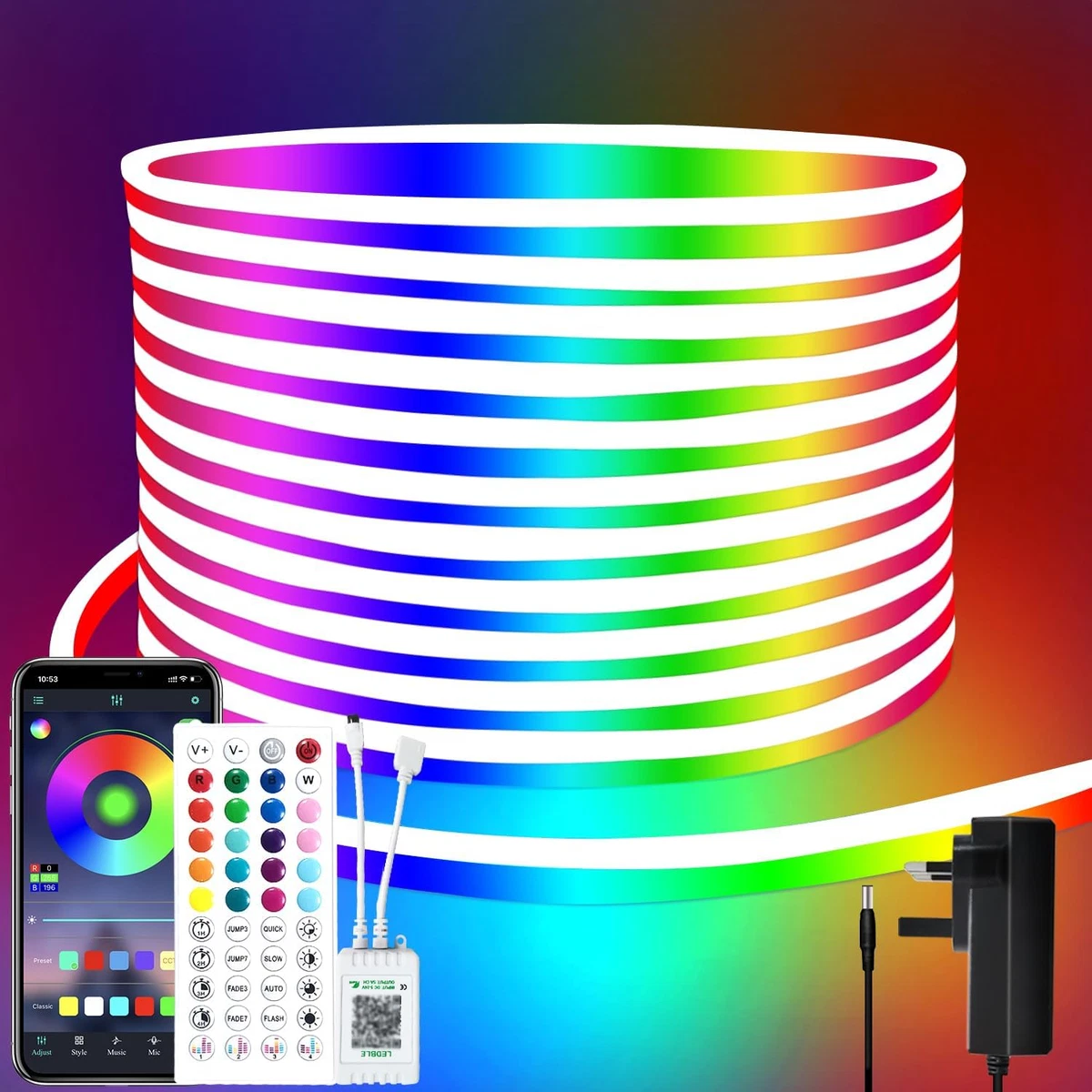 Rgb led 2024 strip 10m