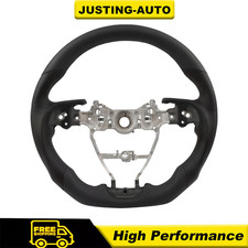 For Toyota Rav4 Camry Corolla 2019-2023 Black Leather Steering Wheel No Heated For Toyota Rav4 Camry Corolla 2019-2023 Black Leather Steering Wheel No Heated