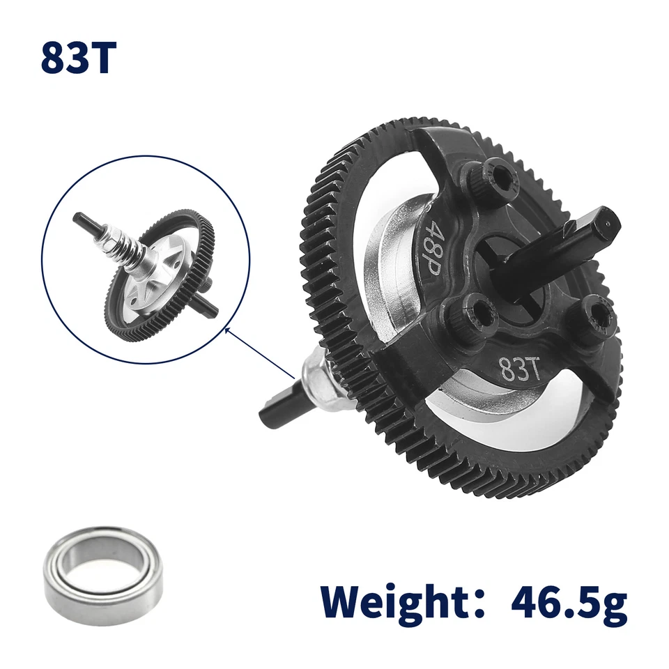 48P Mittendifferenzial-Zahnradsatz für TRAXXAS 1/10 Ford Fiesta Telluride 4x4 - Bild 4 von 4