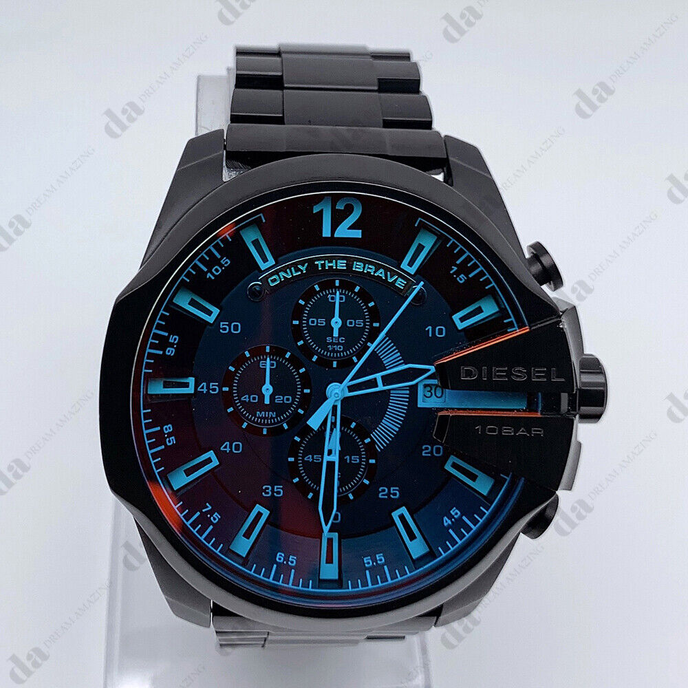 Dz4318 Diesel Black Mega Chief Stainless Steel Men' S Watch for sale online