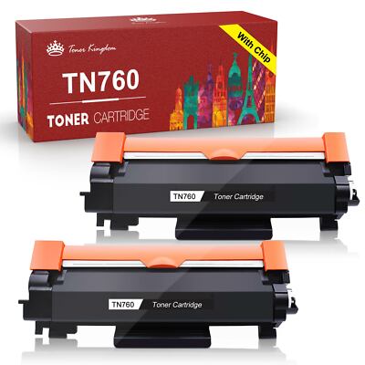 2p Toner Replacement for Brother TN760 MFC-L2750DW L2750DWXL DCP-L2550DW Printer