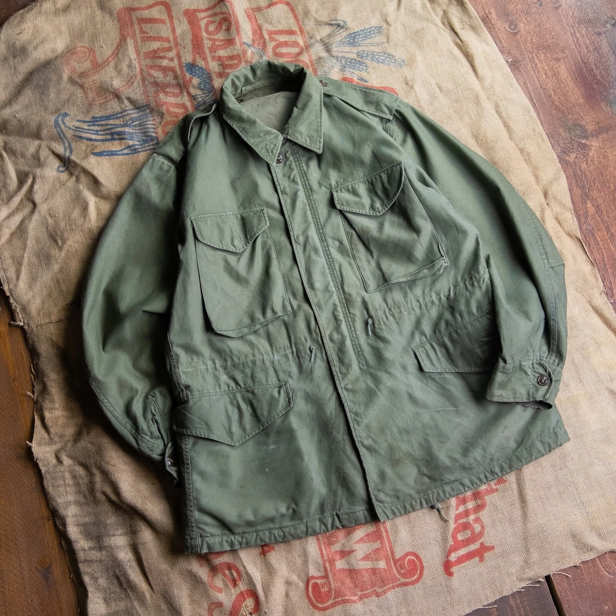 Vintage 50s US Army M51 Field Jacket, Made In USA Korean War - Size Medium