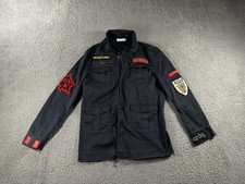 Elan Rock & Roll Jacket Women Large Anarchy Military Punk Patch Utility