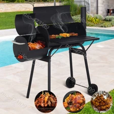 43'' Charcoal Grill w/ Barrel American Braised Roast Port Outdoor Backyard Patio