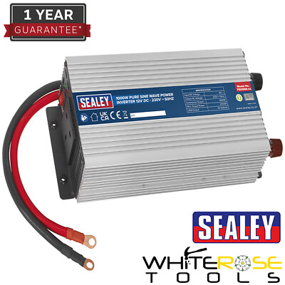 Sealey Wechselrichter Reiner Sinus 1000W 12V DC - 230V ~ 50Hz Caravan Boot 