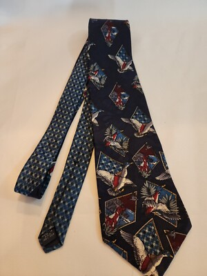 Flying Scotsman Collection Men s Silk Tie Bird Mallards & Dogs Rare