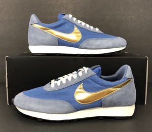 nike daybreak blue gold