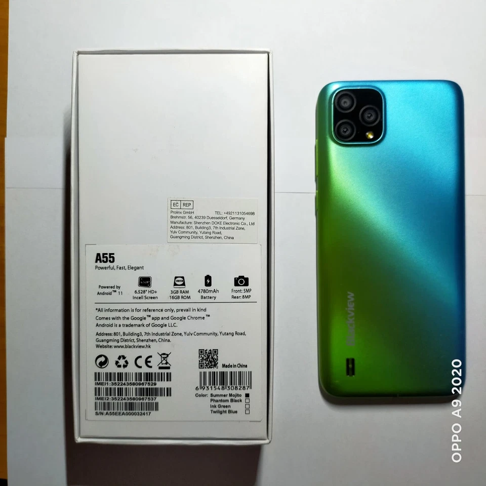 Blackview Smartphone A55-6.528" HD+, 4780mAh 3GB RAM+16GB ROM ANDROID USATO - Immagine 2 di 2