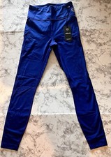 NWT Allbirds Natural Wool Blend Sustainable Leggings Womens XS Blue Yoga Gym