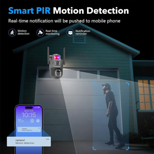 LTE4G Wireless Solar Battery Powerewd Dual Lens PTZ Outdoor CCTV Security Camera - Picture 6 of 14