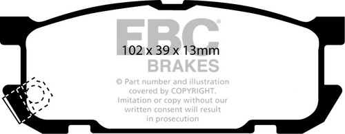NEW EBC REDSTUFF FRONT AND REAR BRAKE PADS KIT PERFORMANCE PADS PADKIT1897 - Picture 3 of 6