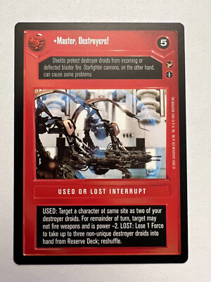 Theed Palace BB Rare Decipher Master, Destroyers! Star Wars CCG