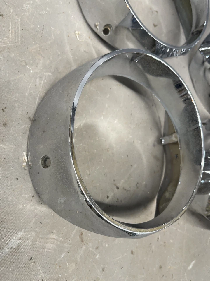 1964 Mercury Marauder Montclair Headlight Bezels Moldings Trim Rings Monterey OE - Image 2 of 4