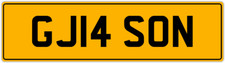 JASON JASONS JAY JAYS JAZ JAS JENSON PRIVATE REGISTRATION NUMBER PLATE GJ14 SON