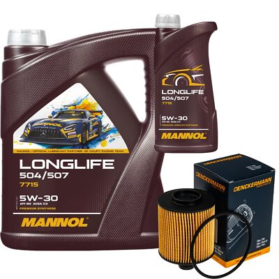 DENCKERMANN Inspektionspaket MANNOL Longlife 5W-30 6L für Fiat Freemont 2.0 JTD