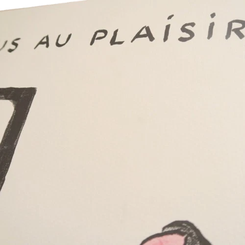 Póster Litografía Vintage Bernard Villemot TV CABLE SAVIGNAC Foto 3 de 3