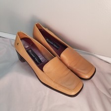 Etienne Aigner Women's Shoes 6.5 Tan Genuine Leather Status High Heels Pumps VTG