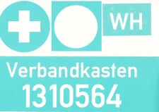 STENCIL SET WWII GERMAN MG32 MG42 AMMO BOX COVERTED TO VERBANDKASTEN FIRST AID