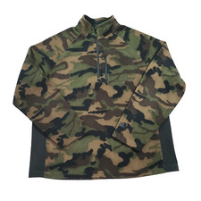 Vintage Y2K Starter Polyester 1/4 Zip Fleece Camo Pullover Mens Large 42-44