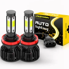 Pair H11 LED Headlight Low Beam Bulbs Conversion kit 6000K White Super Bright