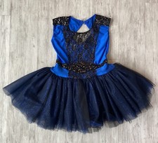 Revolution Dancewear Royal Blue Black Sparkles Child  s XL Tutu