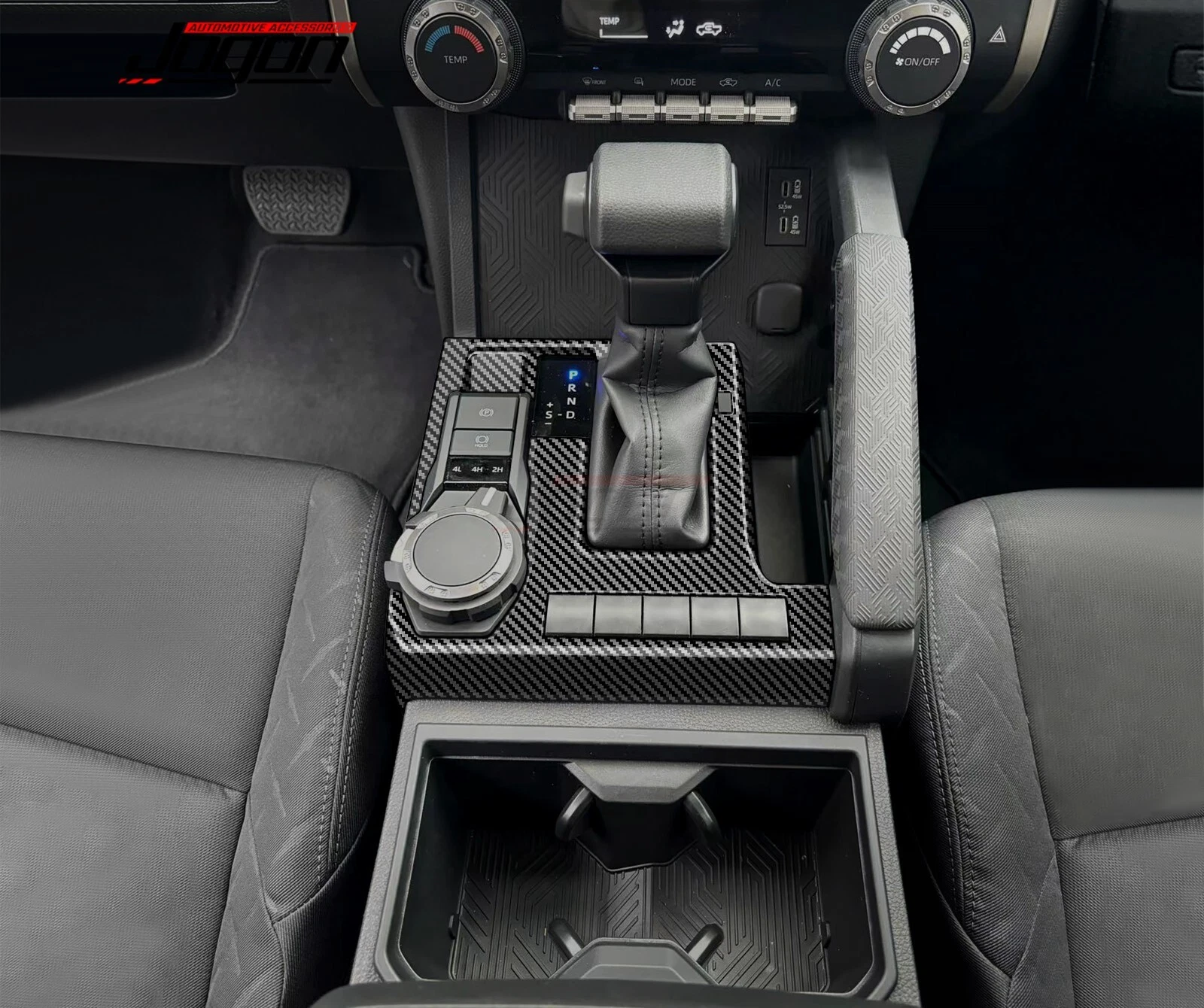 For Toyota Tacoma TRD 2024 2025 Carbon Fiber ABS Gear Shift Box Panel Trim Cover - 第 3 张/共 16 张