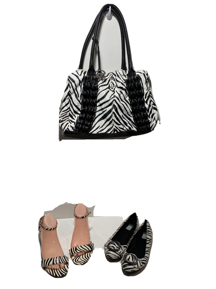 Zebra print shoes shop and bag
