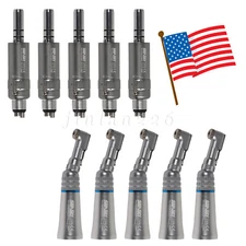 1-5 SEASKY Dental Slow Low Speed Handpiece Contra Angle / Air Motor 4Hole Attach