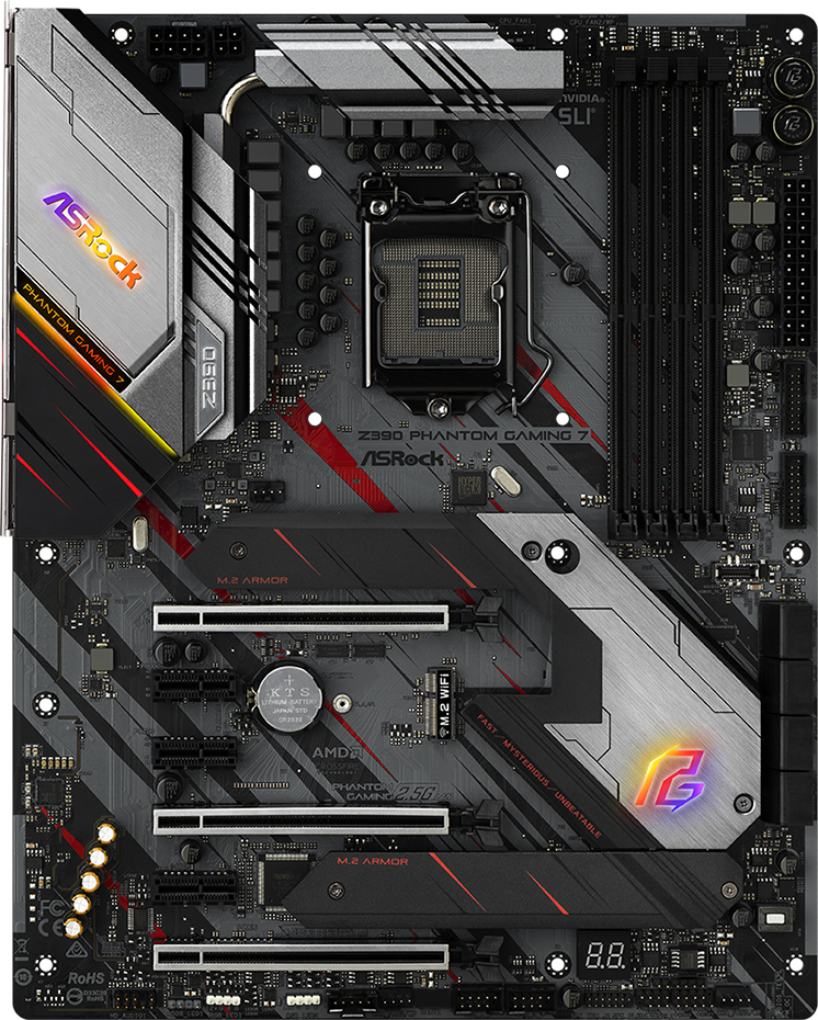 FOR ASROCK Z390 Phantom Gaming 7 Motherboard 9900K 9700K DDR4