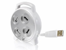 CTA Digital Reel n' Go 4 Port USB Splitter Spinning Reel LT-S4U Brand New Sealed