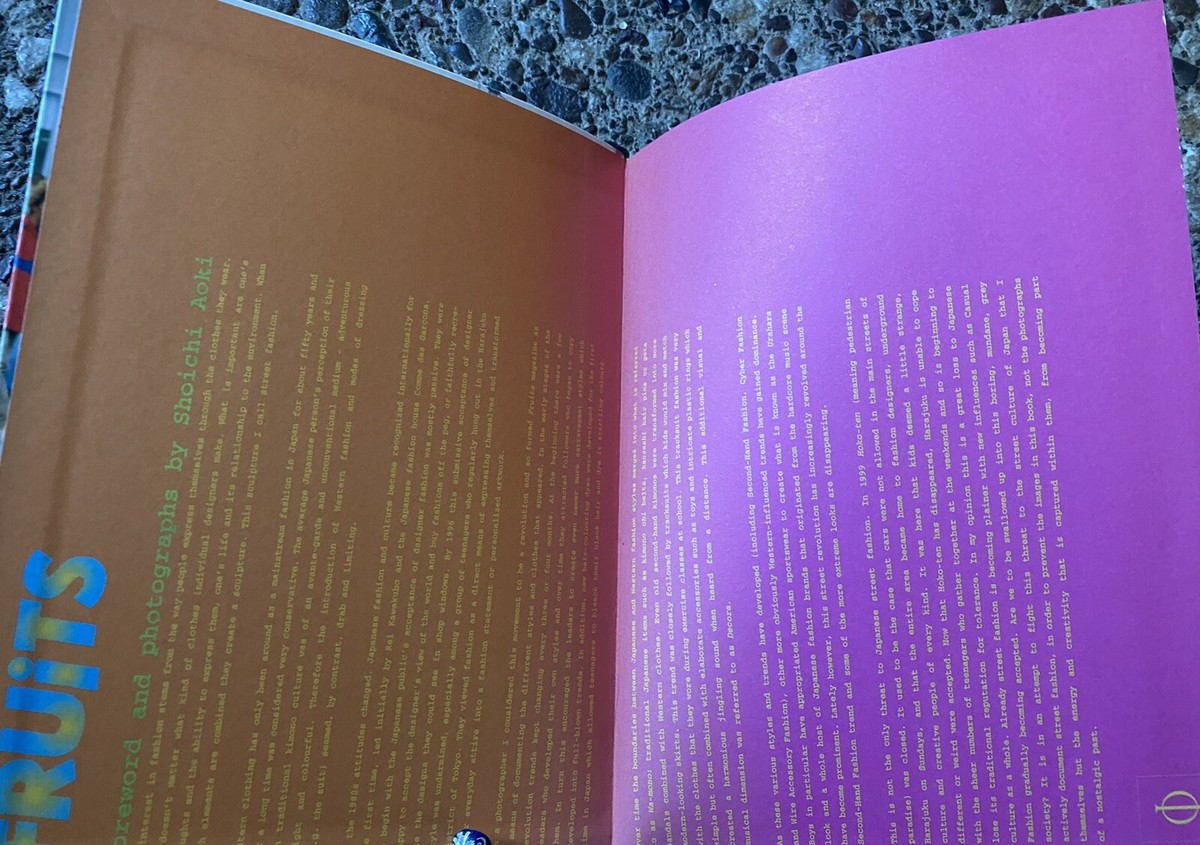 FRUITS Book on Japanese Street Style Fashion Harajuku Book