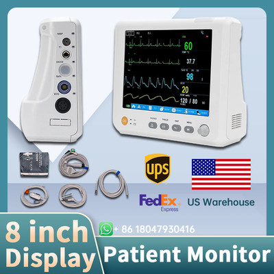 8-inch Portable Patient Monitor Multi-parameter Vital signs monitor US Warehouse