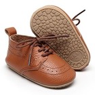 Boys/Girls Brown Dress Shoes Size 3 Toddler Infant