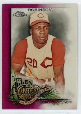 2022 Topps Allen & Ginter Chrome Magenta Refractor /199 Frank Robinson HOF 1vm5