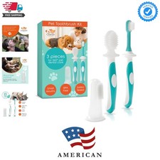 3-Piece Dog Teeth Cleaning Kit: Finger  Double-Sided Toothbrush for Gentle Care